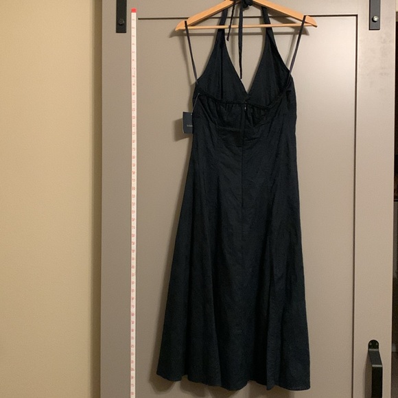 Liz Claiborne Dresses & Skirts - NWT Liz Claiborne Ocean Voyage Navy Floral Stitched Halter Dress w/ Back Zipper
